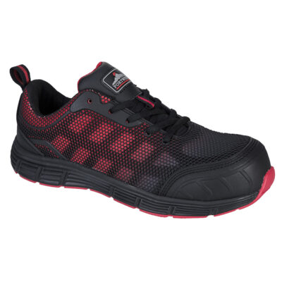 Compositelite Ogwen low cut trainer S1P sikkerhedssko - Sort/rød