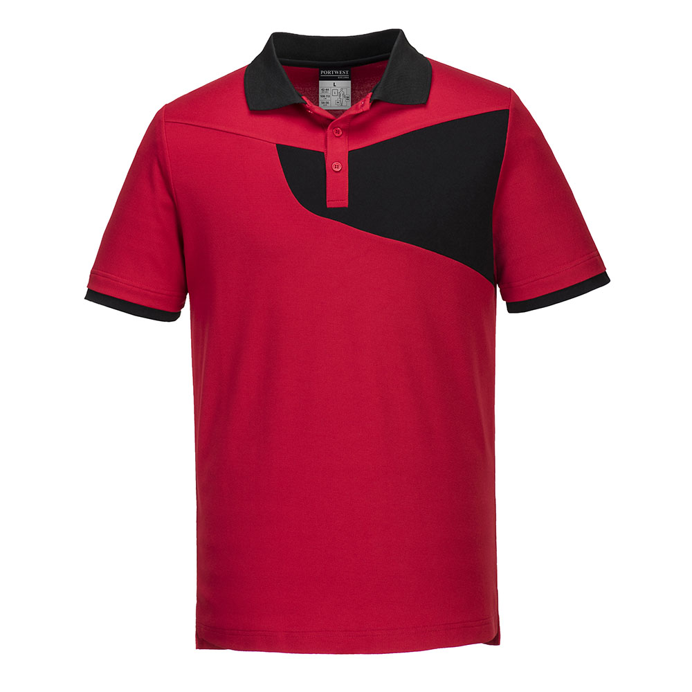 PW2 Polo T-Shirt S/S Rød/sort