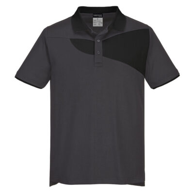PW2 Polo T-Shirt S/S Zoom Grå/Sort