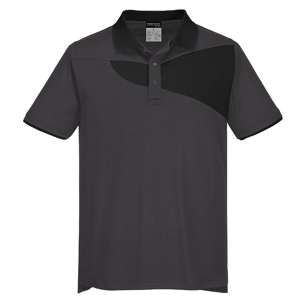 PW2 Polo T-Shirt S/S Zoom Grå/Sort