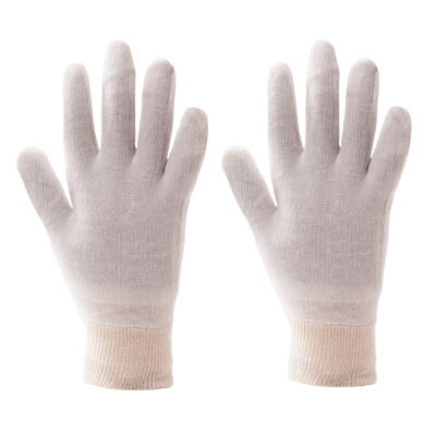 Glatstrik Ribkantshandsker - Beige