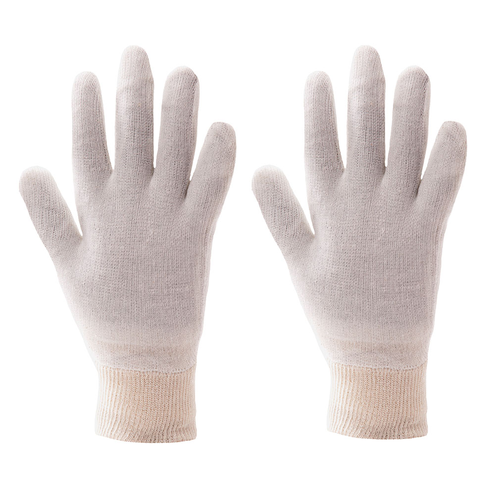 Glatstrik Ribkantshandsker - Beige