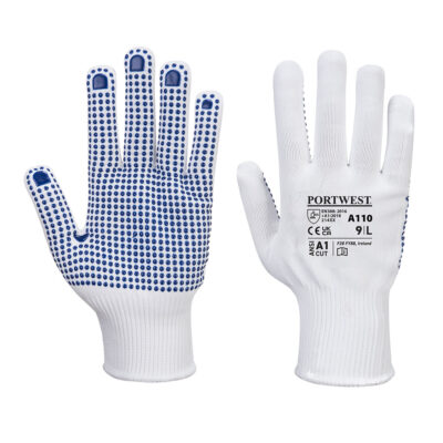 Polka-dot handske - Hvid/Blå