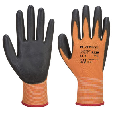 A120 - PU Montagehandske - Orange/Sort
