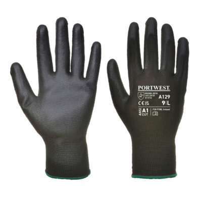 PU Palm handske - Hel kasse (480 par) - Sort