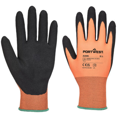 Dermi-Grip NPR15 Nitril-sandet - Orange/Sort