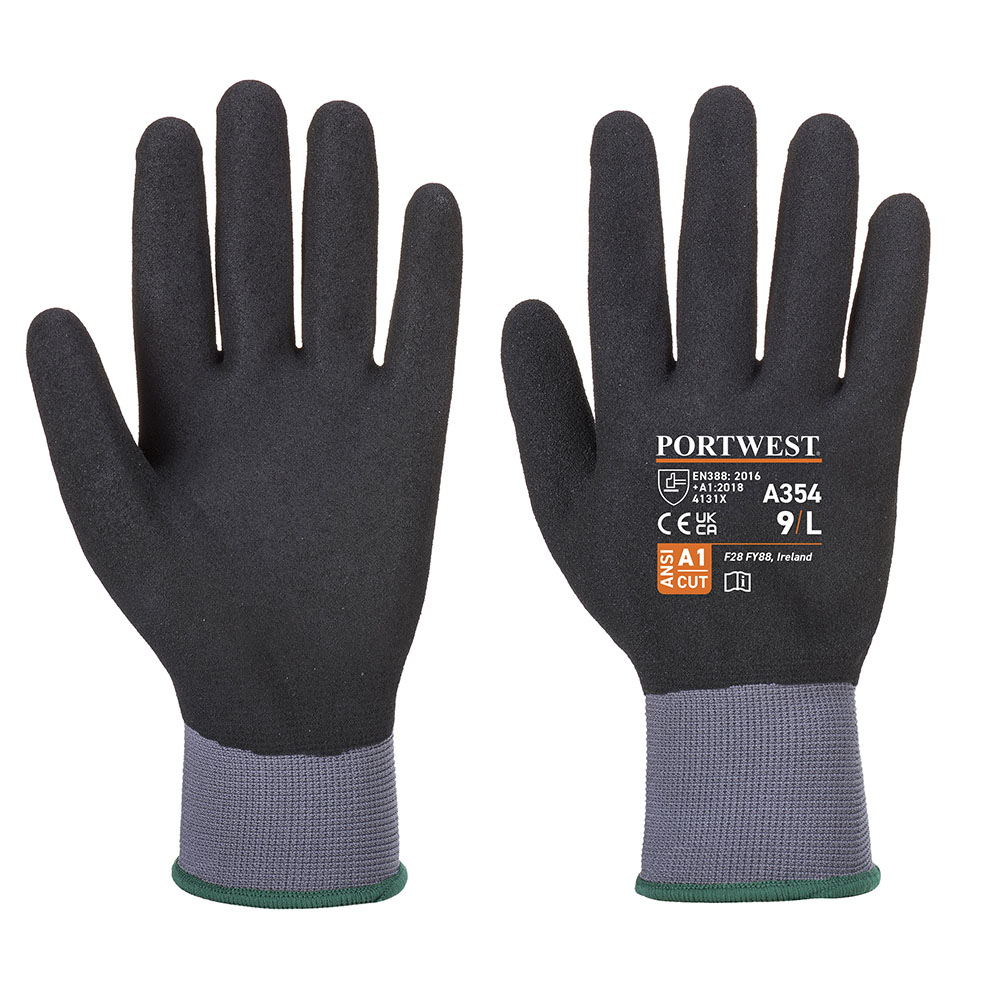 DermiFlex Ultra Pro handske/PU-Nitrilskum - Sort