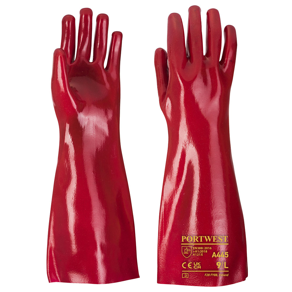 A445 - PVC handske - Rød