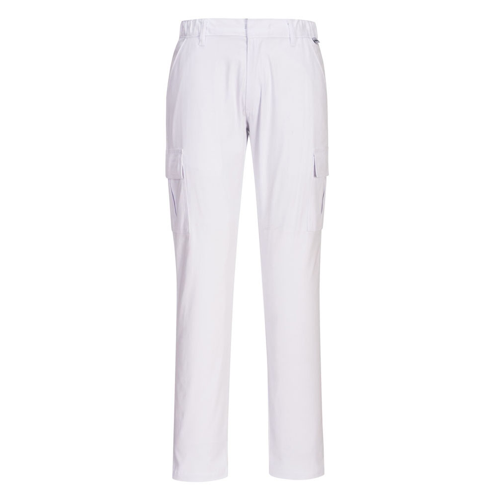 Stretch Slimfit Combat arbejdsbukser - Hvid