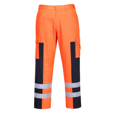Hi-Vis ballistisk arbejdsbukser - Orange/Marine