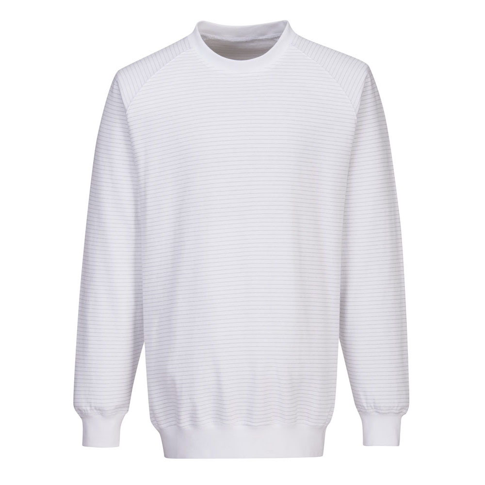Antistatisk ESD sweatshirt - Hvid