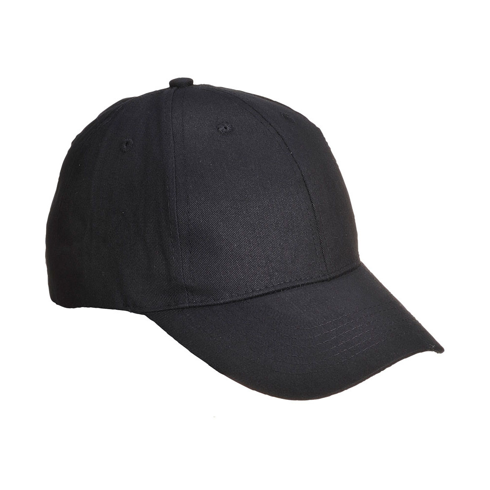 Baseball-cap med seks paneler - Sort