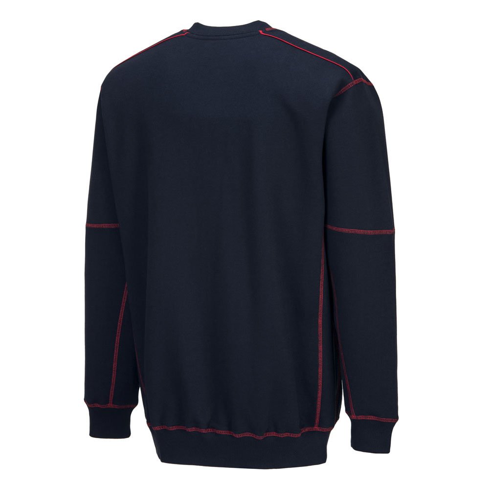2 farvet sweatshirt - Marine/Rød - Billede 3