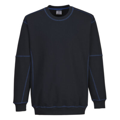 2 farvet sweatshirt - Marine/Kongeblå