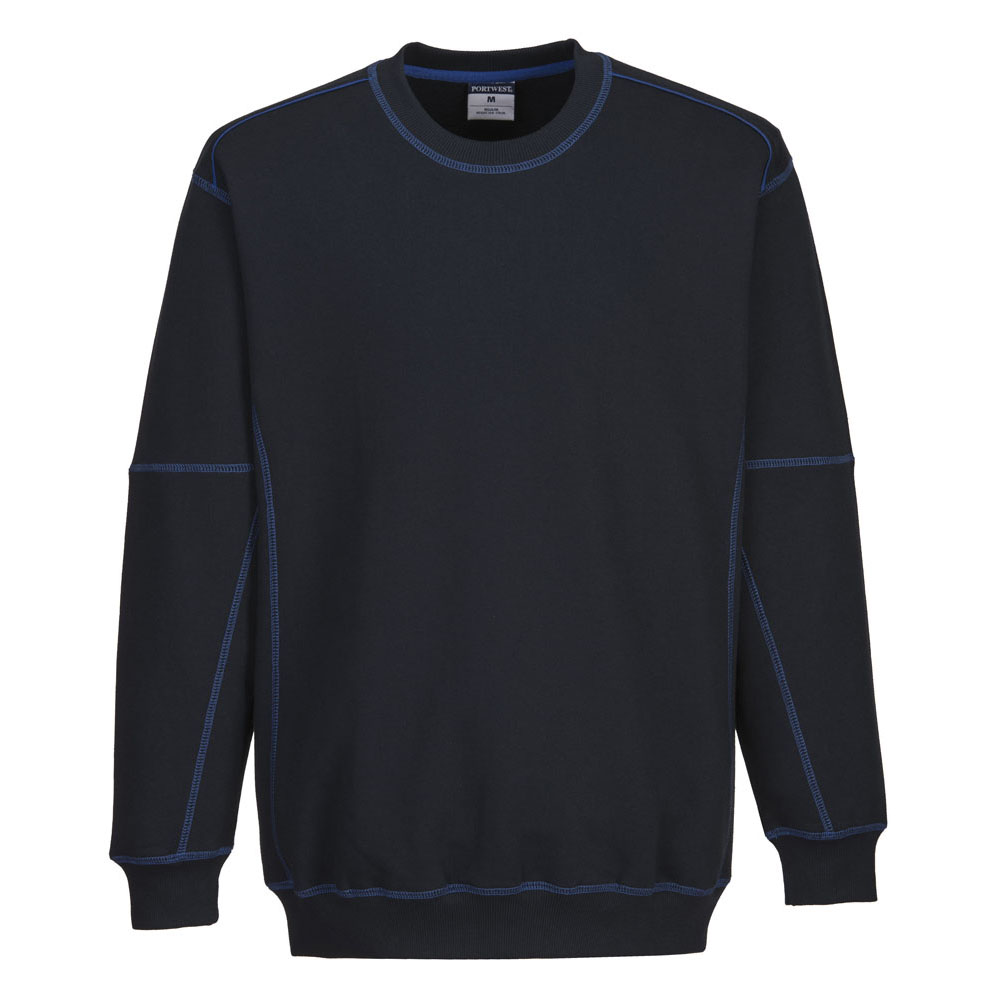 2 farvet sweatshirt - Marine/Kongeblå