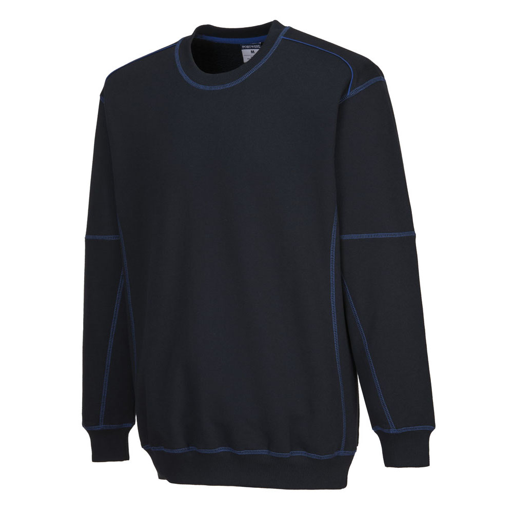2 farvet sweatshirt - Marine/Kongeblå - Billede 2