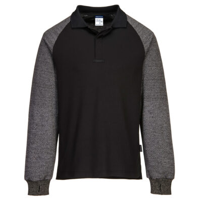 Poloshirt med skære bestandige ærmer - Sort