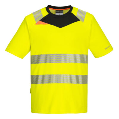 DX4 hi-vis t-shirt S/S - Gul/Sort