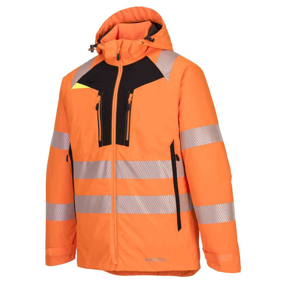 DX4 hi-vis vinterjakke - Orange/Sort - Billede 2
