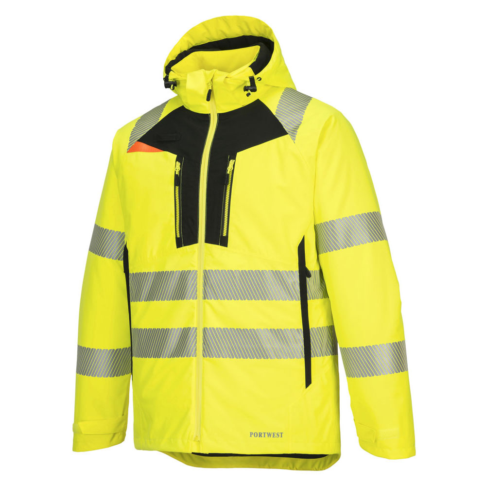 DX4 hi-vis vinterjakke - Gul/Sort - Billede 2