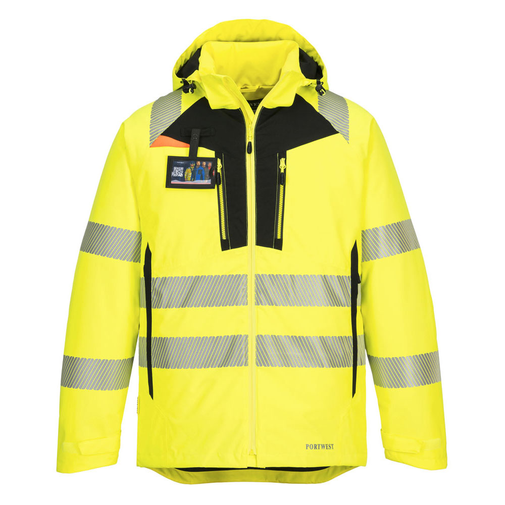 DX4 hi-vis vinterjakke - Gul/Sort - Billede 4