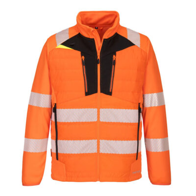 X4 Hi-Vis Hybrid Baffle jakke - Orange/Sort