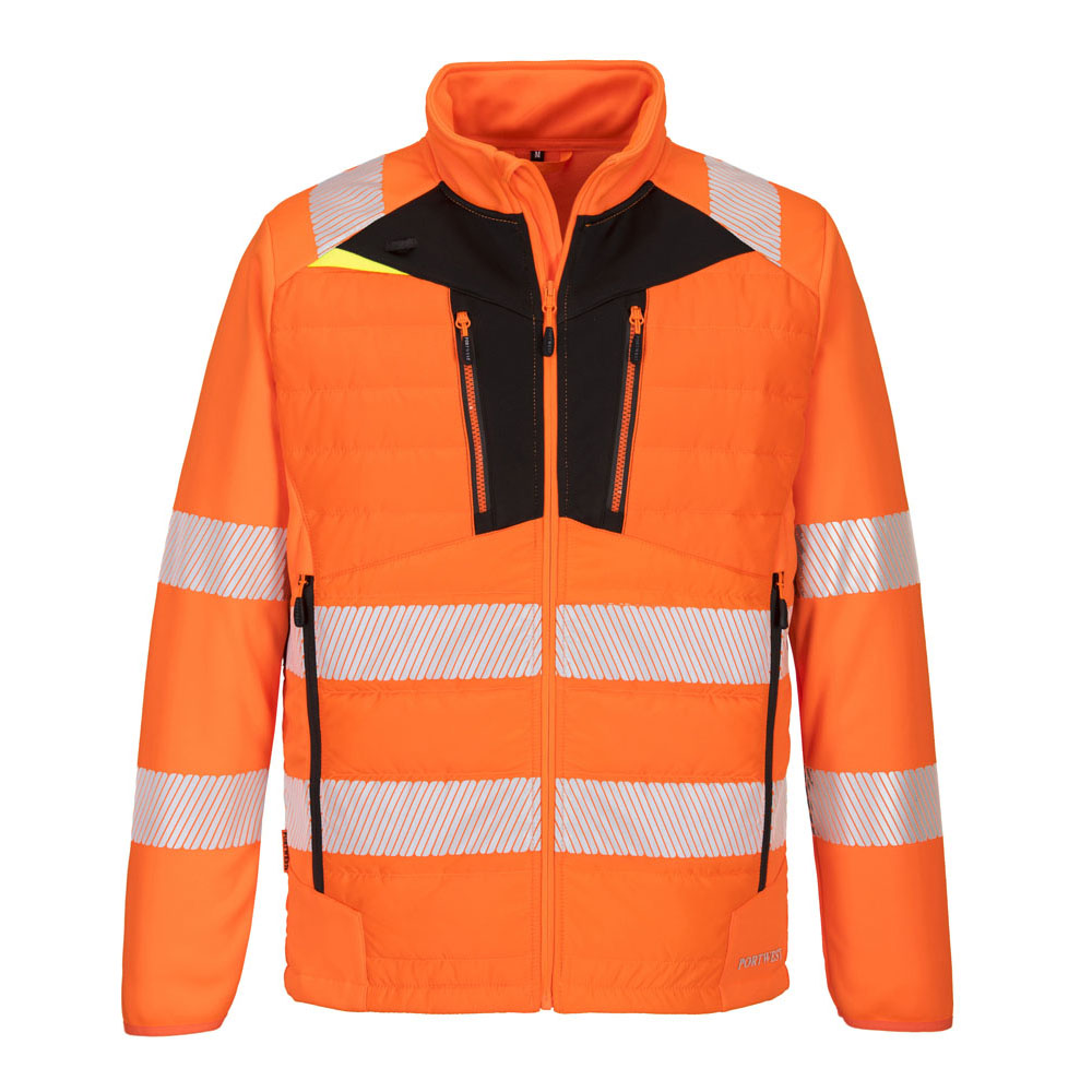 X4 Hi-Vis Hybrid Baffle jakke - Orange/Sort