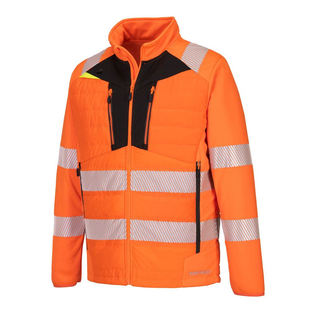X4 Hi-Vis Hybrid Baffle jakke - Orange/Sort - Billede 2