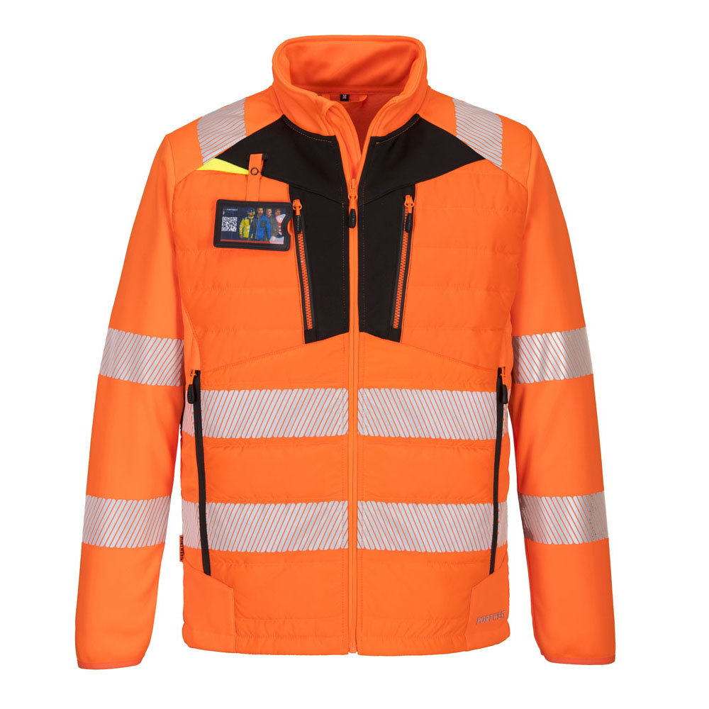 X4 Hi-Vis Hybrid Baffle jakke - Orange/Sort - Billede 3