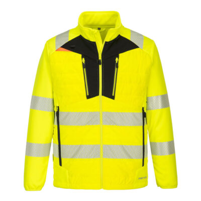 X4 Hi-Vis Hybrid Baffle jakke -Gul/Sort