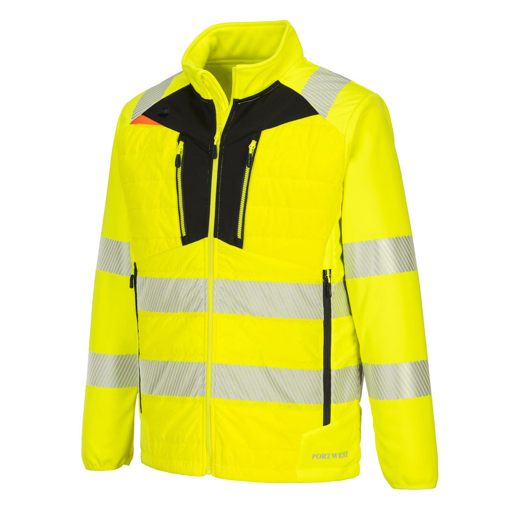X4 Hi-Vis Hybrid Baffle jakke -Gul/Sort - Billede 2