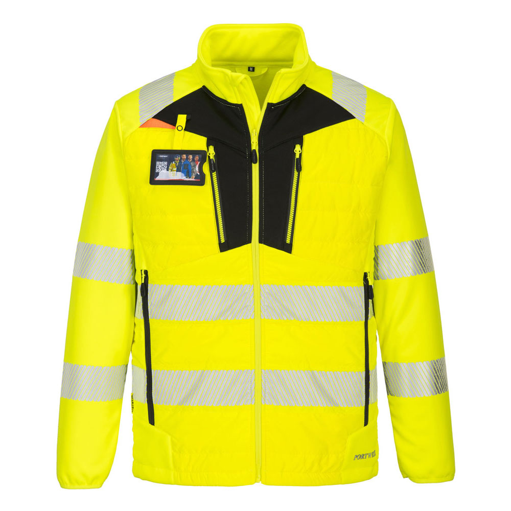 X4 Hi-Vis Hybrid Baffle jakke -Gul/Sort - Billede 3