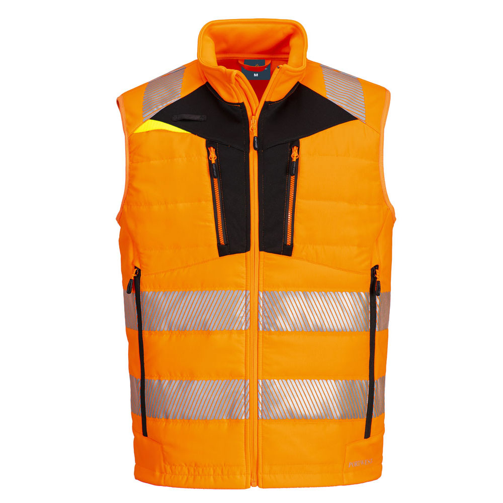 DX4 hi-vis softshell vest - Orange/Sort