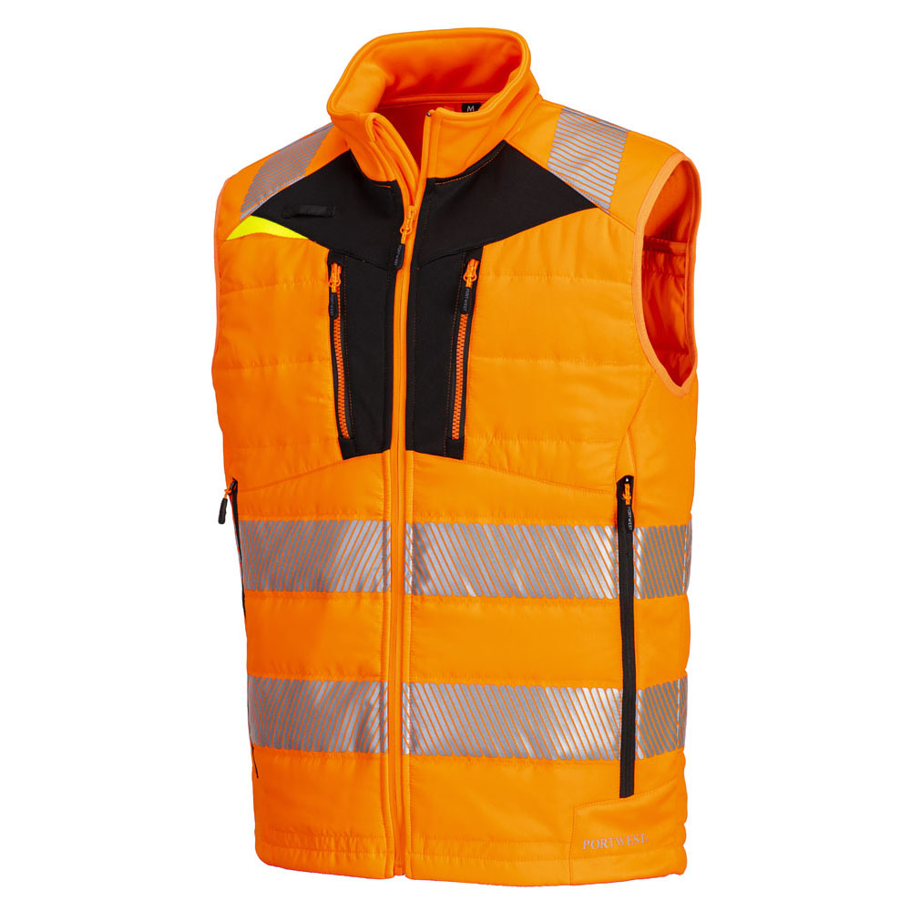 DX4 hi-vis softshell vest - Orange/Sort - Billede 3