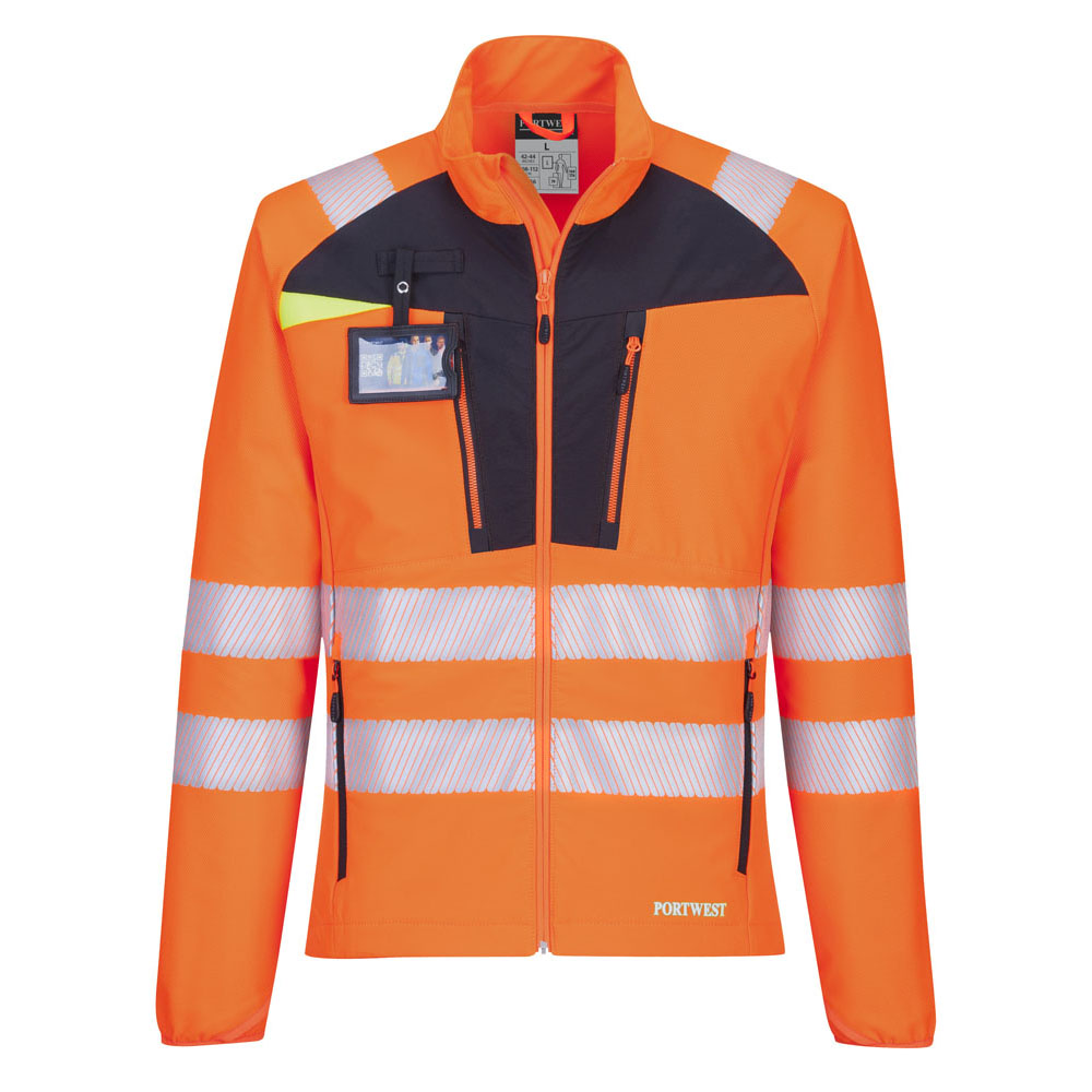 DX4 hi-vis skal jakke - Orange/Sort - Billede 4