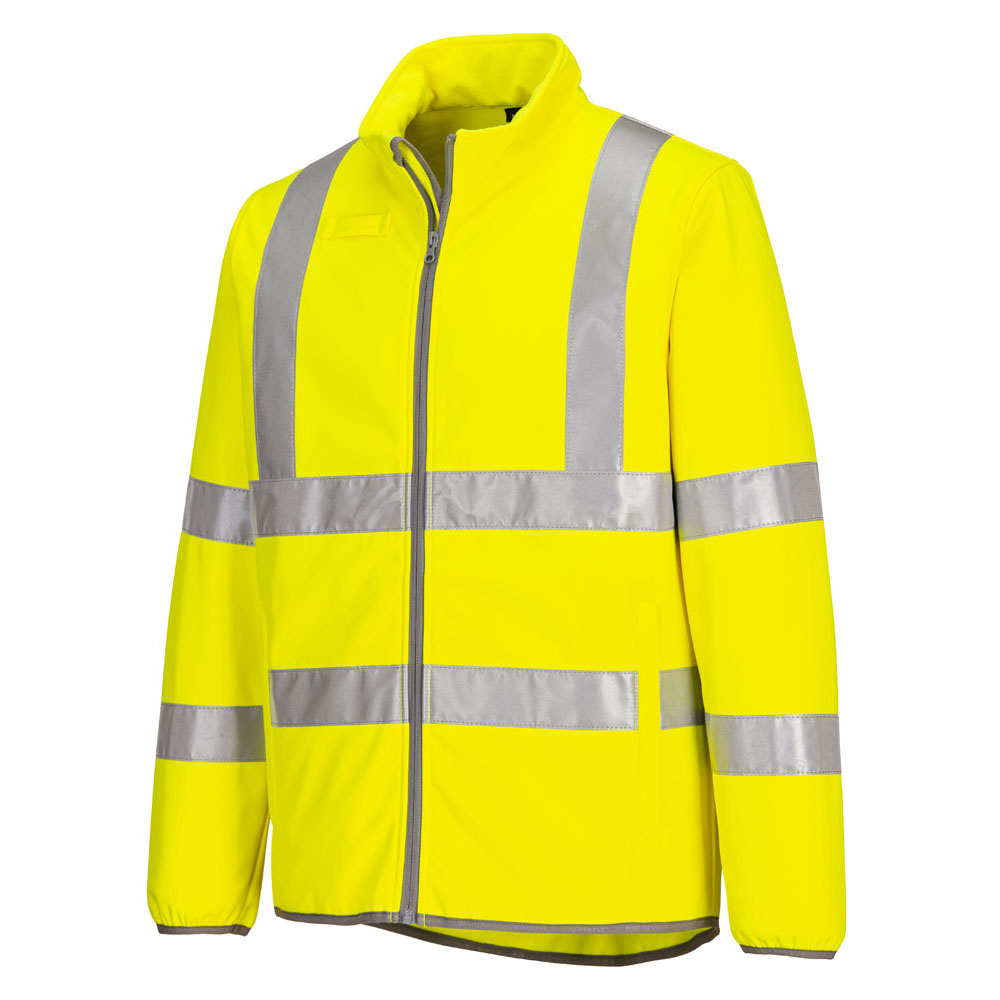 Øko hi-vis softshell jakke (2 lags) - Gul - Billede 2