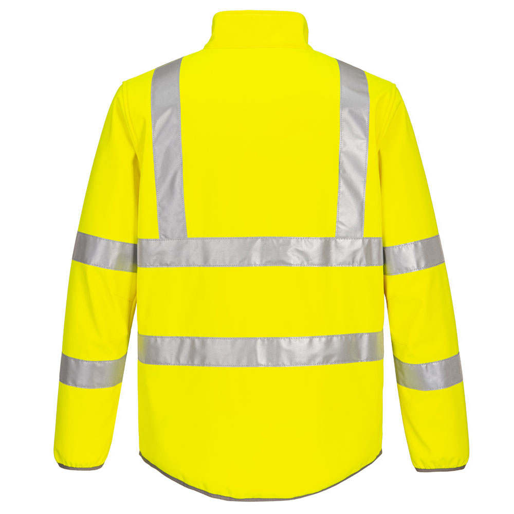 Øko hi-vis softshell jakke (2 lags) - Gul - Billede 3