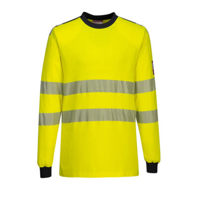WX3 flammehæmmende hi-vis T-shirt - Gul/Marine
