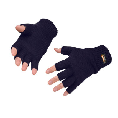 Fingerløs strikket Insulatex® handske - Marine
