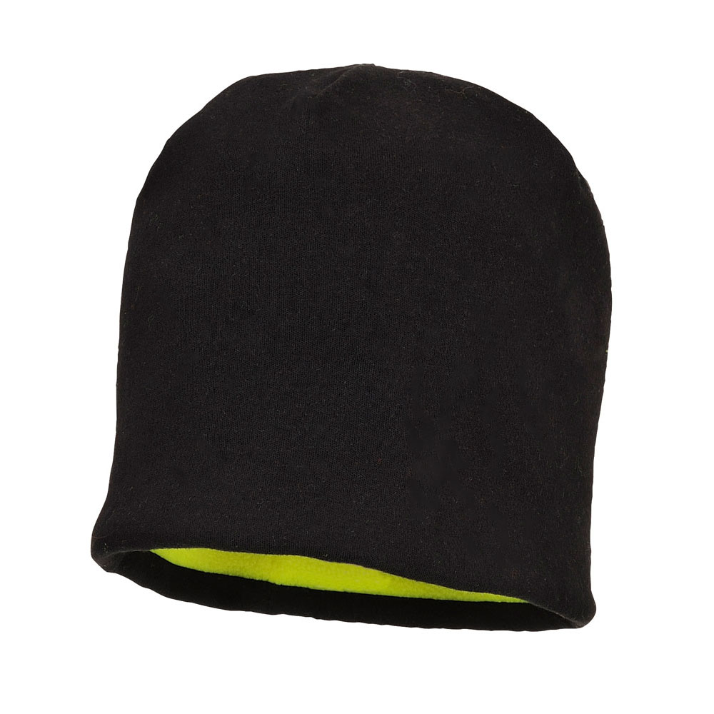 Vendbar Hi-Vis Fleece hue - Gul/Sort - Billede 2
