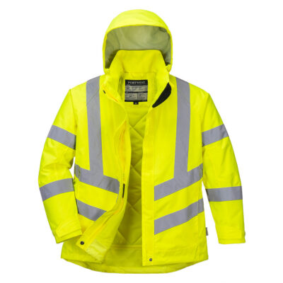 Dame hi-vis vinterjakke - Gul