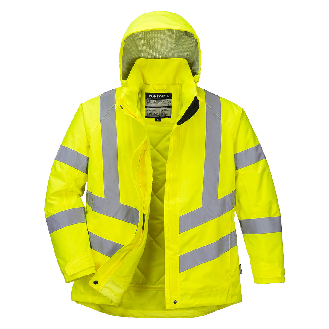 Dame hi-vis vinterjakke - Gul