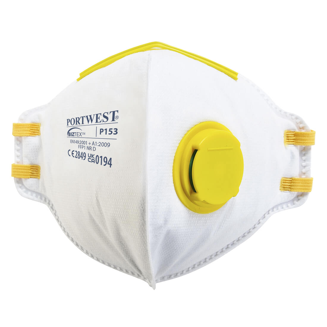 FFP1 Foldbar Dolomite Filtermaske m/ Ventil Hvid