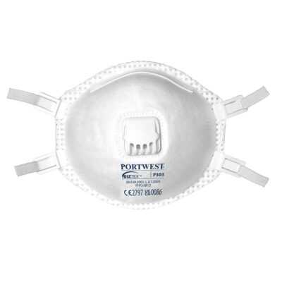 FFP3 Dolomit Testet Filtermaske m/ Ventil Hvid