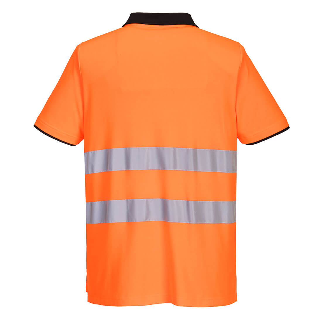 PW2 hi-vis polo korte ærmer - Orange/Sort - Billede 2