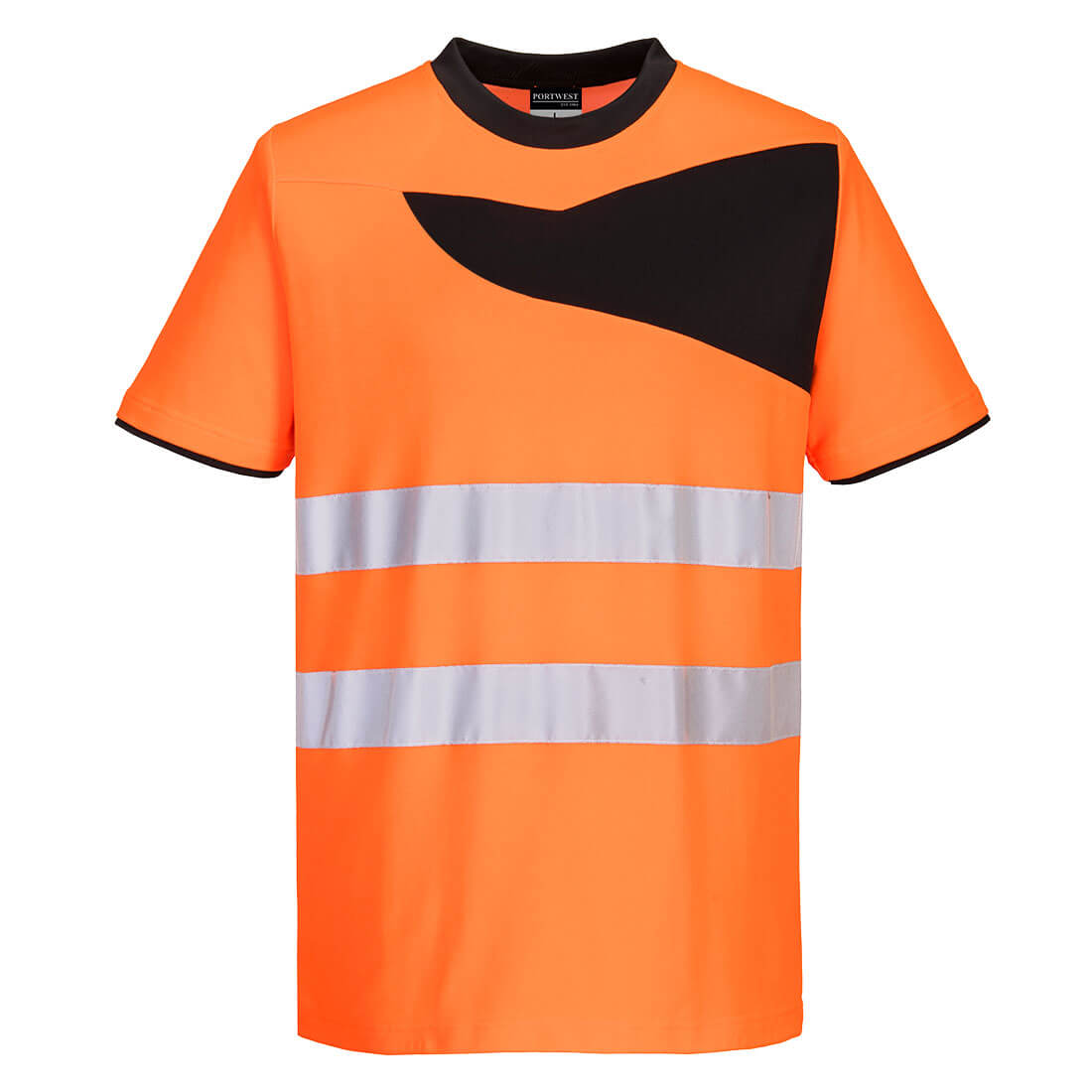 PW2 Hi-Vis t-shirt korte ærmer - Orange/Sort