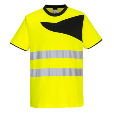 PW2 Hi-Vis t-shirt korte ærmer - Gul/Sort