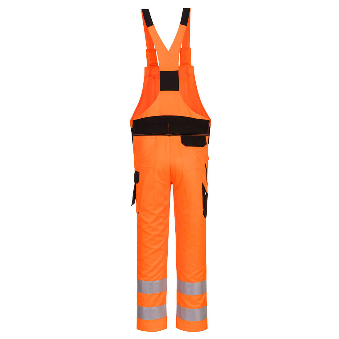 PW2 hi-vis overall m. hagesmæk og bøjle - Orange/Sort - Billede 2