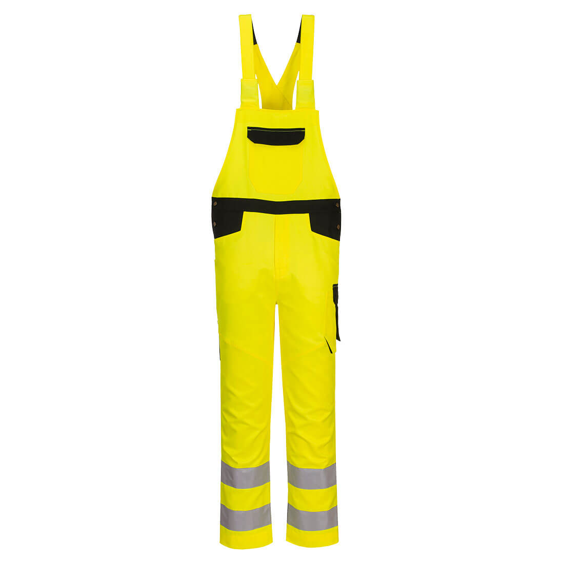 PW2 hi-vis overall m. hagesmæk og bøjle - Orange/Sort