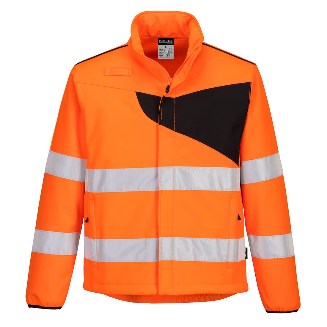 PW2 hi-vis Softshell (2 lags) - Orange/Sort